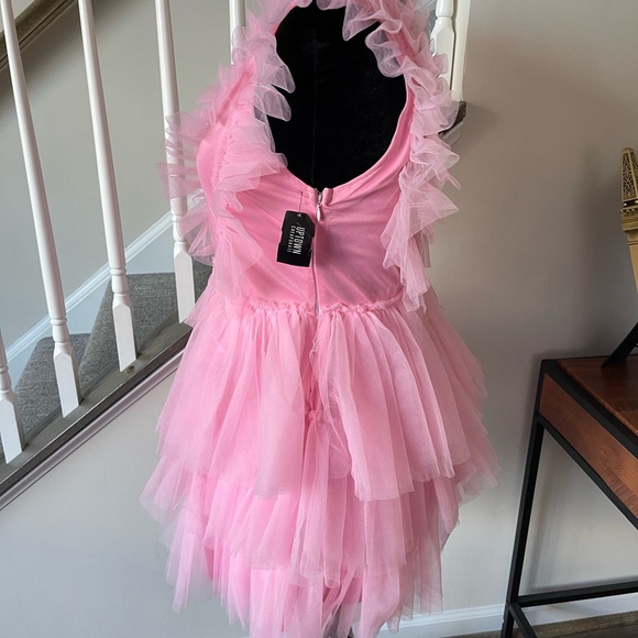 Pink Tulle Ruffle Dress - Picture 2 of 4